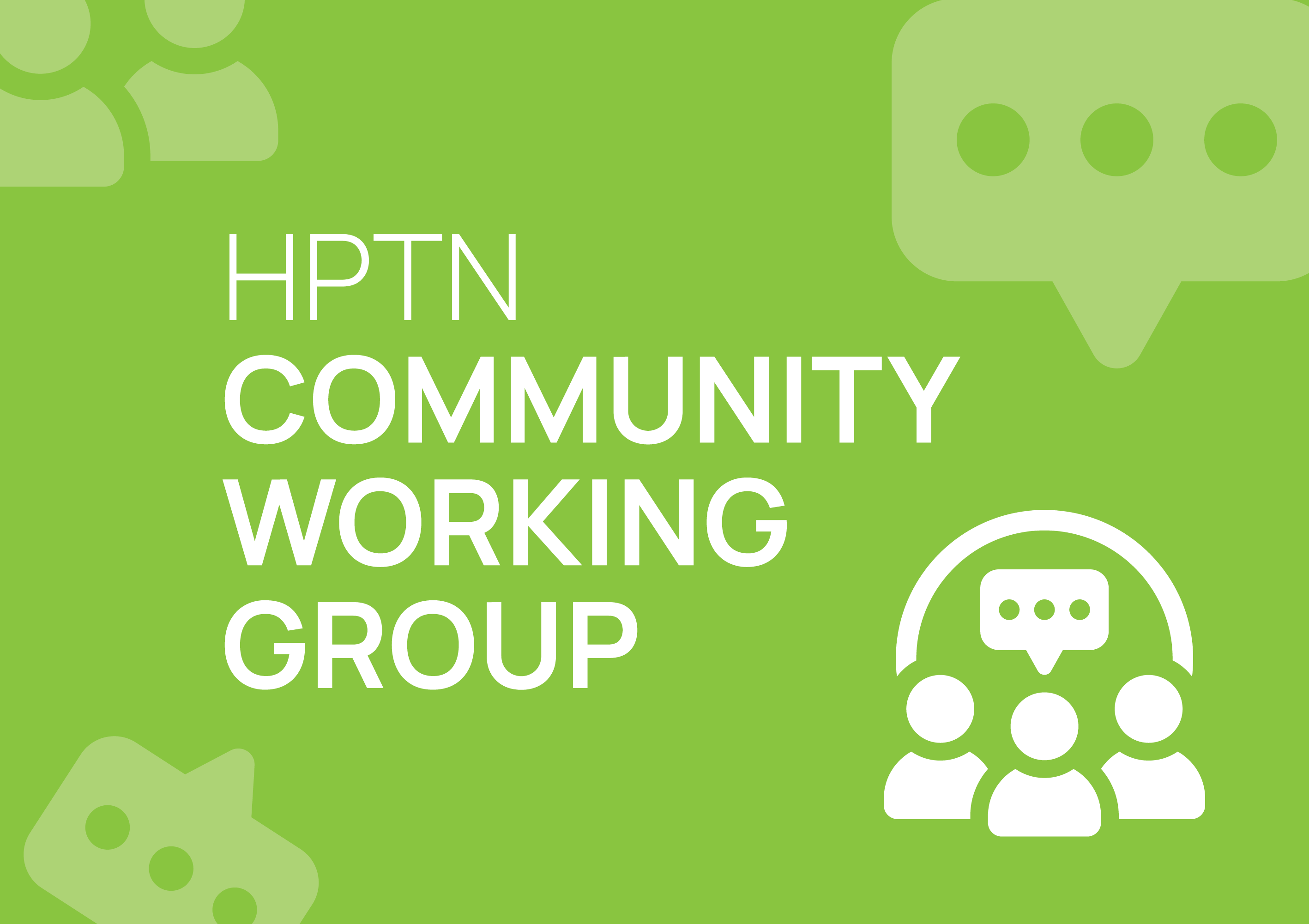 HPTN Community Working Group (CWG)