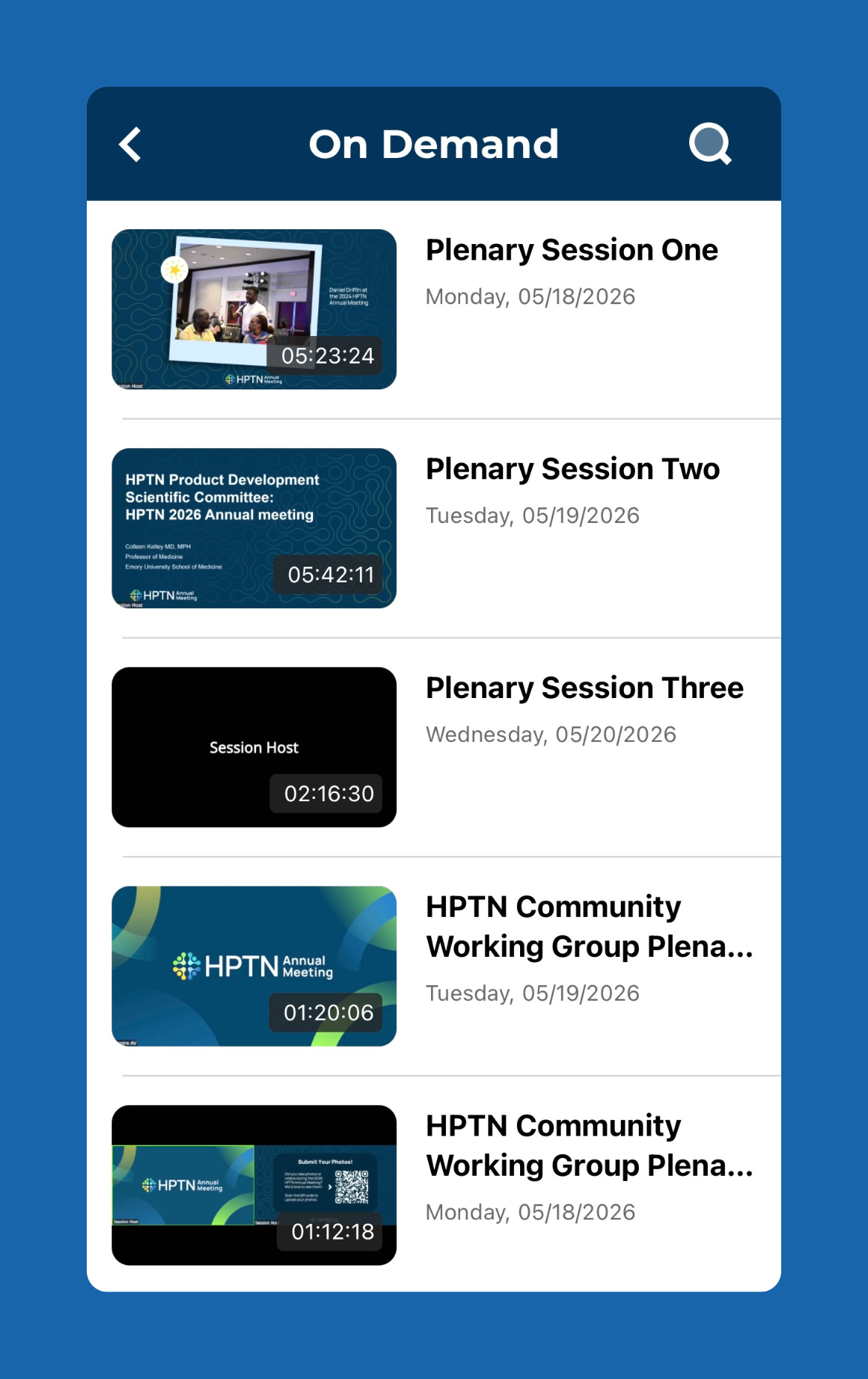 2026 HPTN Annual Meeting Cvent Attendee Hub OnDemand