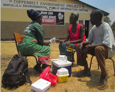 Test visit in Zambia